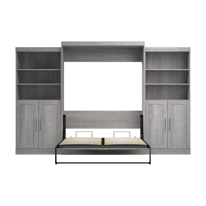 Pending - Bestar Murphy Wall Bed Pur  Murphy Bed with Closet Storage Organizers (136W) - Available in 5 Colors