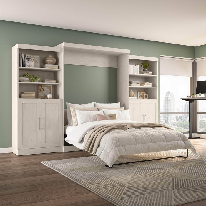 Pending - Bestar Murphy Wall Bed Pur  Murphy Bed with Closet Storage Organizers (136W) - Available in 5 Colors