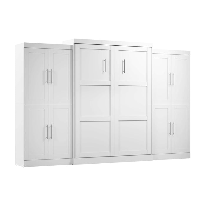 Pending - Bestar Murphy Wall Bed Pur Murphy Bed with Storage Cabinets (136W) - Available in 5 Colors