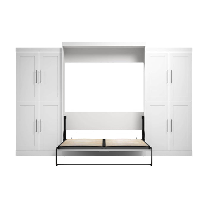 Pending - Bestar Murphy Wall Bed Pur Murphy Bed with Storage Cabinets (136W) - Available in 5 Colors