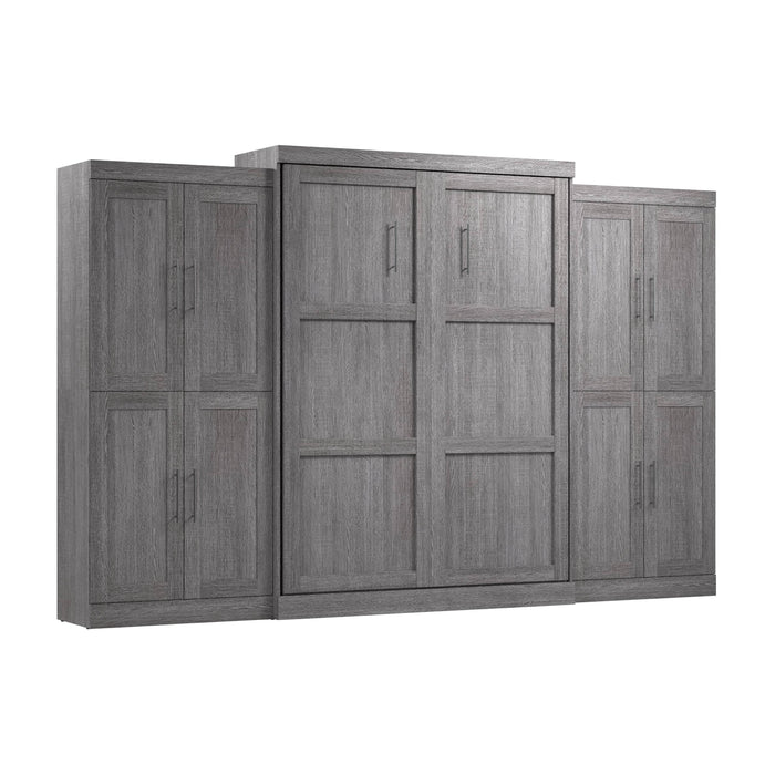 Pending - Bestar Murphy Wall Bed Pur Murphy Bed with Storage Cabinets (136W) - Available in 5 Colors