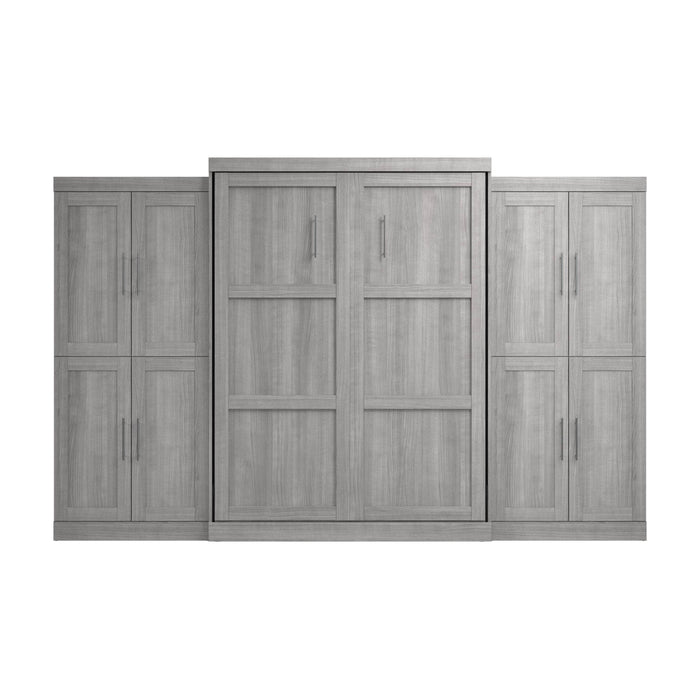 Pending - Bestar Murphy Wall Bed Pur Murphy Bed with Storage Cabinets (136W) - Available in 5 Colors