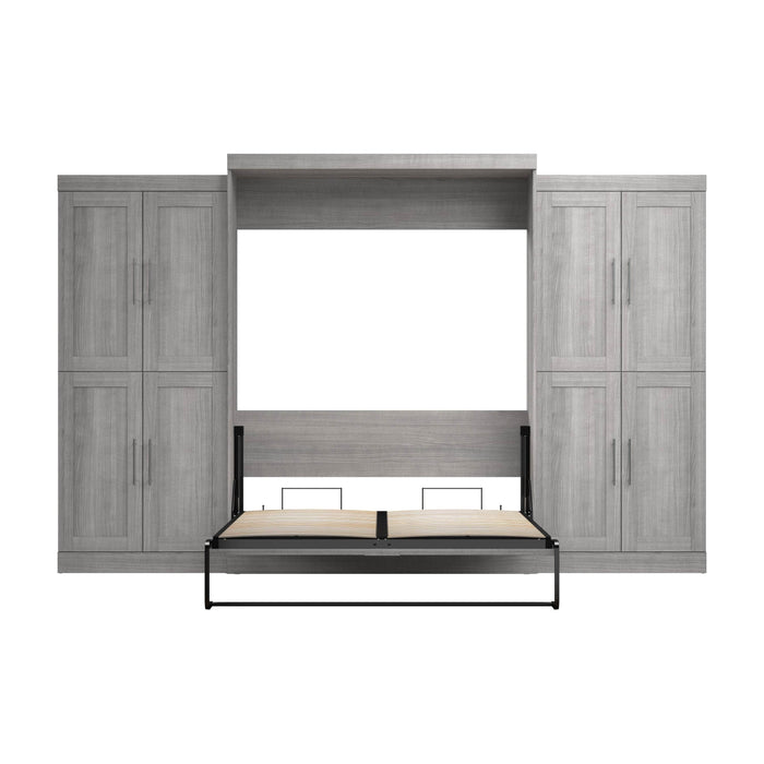 Pending - Bestar Murphy Wall Bed Pur Murphy Bed with Storage Cabinets (136W) - Available in 5 Colors