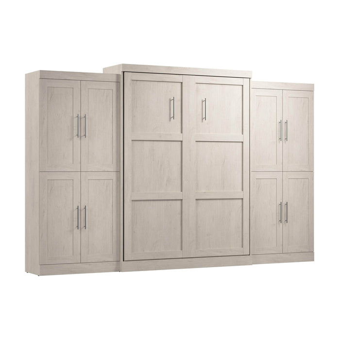 Pending - Bestar Murphy Wall Bed Pur Murphy Bed with Storage Cabinets (136W) - Available in 5 Colors