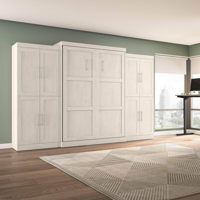 Pending - Bestar Murphy Wall Bed Pur Murphy Bed with Storage Cabinets (136W) - Available in 5 Colors