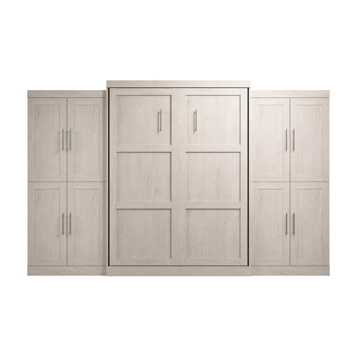 Pending - Bestar Murphy Wall Bed Pur Murphy Bed with Storage Cabinets (136W) - Available in 5 Colors