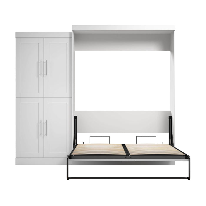 Pending - Bestar Murphy Wall Bed Pur Murphy Bed with Wardrobe (101W) - Available in 5 Colors