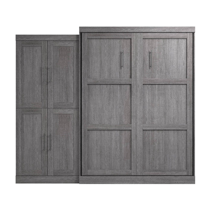 Pending - Bestar Murphy Wall Bed Pur Murphy Bed with Wardrobe (101W) - Available in 5 Colors