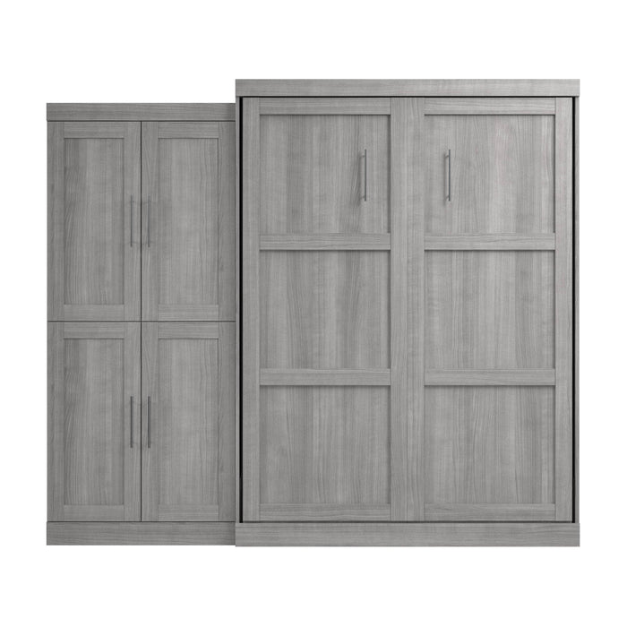 Pending - Bestar Murphy Wall Bed Pur Murphy Bed with Wardrobe (101W) - Available in 5 Colors