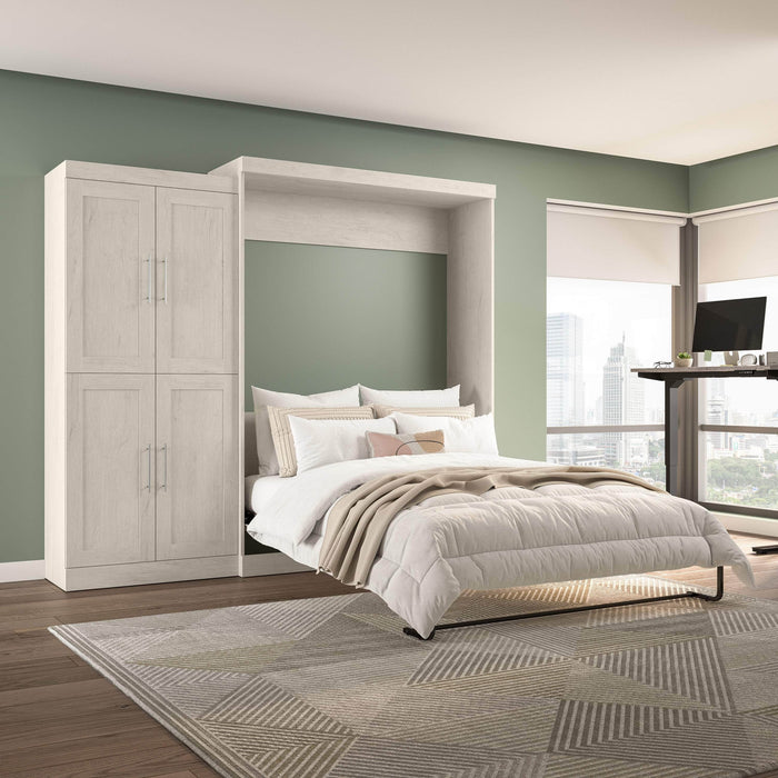 Pending - Bestar Murphy Wall Bed Pur Murphy Bed with Wardrobe (101W) - Available in 5 Colors