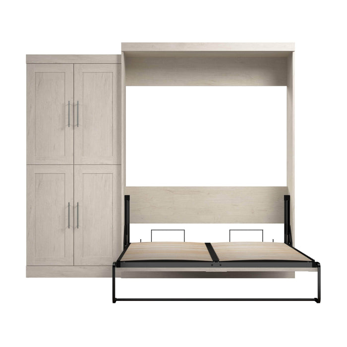 Pending - Bestar Murphy Wall Bed Pur Murphy Bed with Wardrobe (101W) - Available in 5 Colors