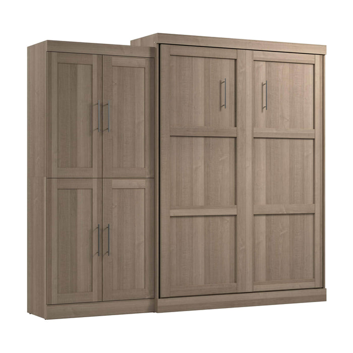 Pending - Bestar Murphy Wall Bed Pur Murphy Bed with Wardrobe (101W) - Available in 5 Colors