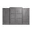 Pending - Bestar Murphy Wall Bed Pur  Murphy Bed with Wardrobes (136W) - Available in 5 Colors