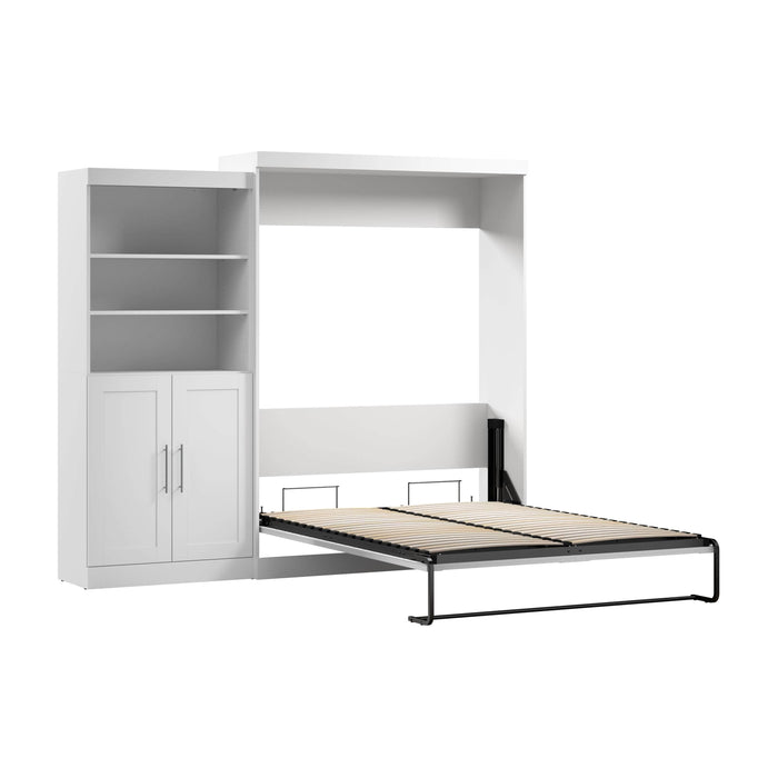 Pending - Bestar Murphy Wall Bed White Pur  Murphy Bed and Closet Organizer with Doors (101W) - Available in 5 Colors