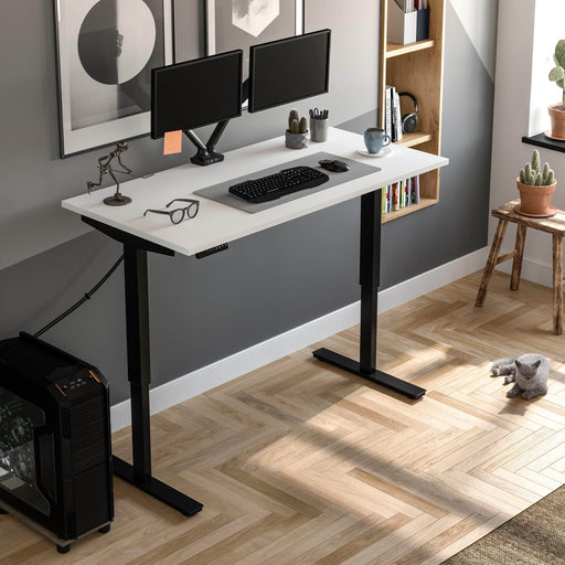 Pending - Bestar Standing Desk Universel 60W X 30D Standing Desk With Dual Monitor Arm - Available in 2 Colors