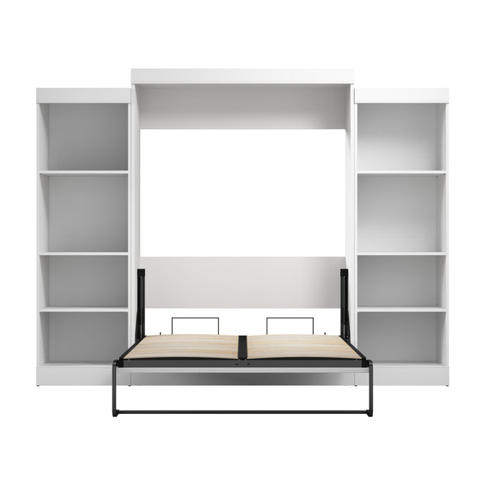 Bestar Edge Full Murphy Bed with Closet Organizers (110W) in White