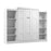 Bestar Edge Full Murphy Bed with Closet Organizers (110W) in White