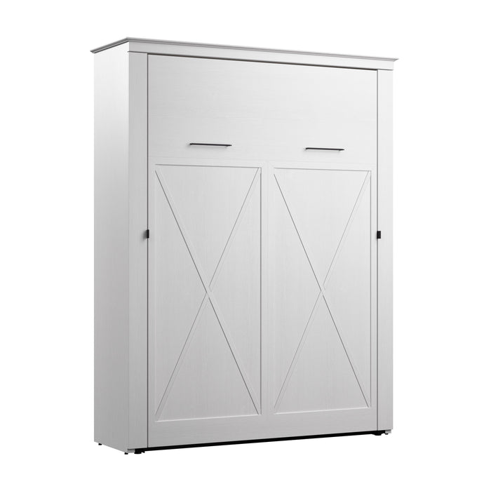 Bestar Key West 69W Queen Murphy Bed in Pure White Oak